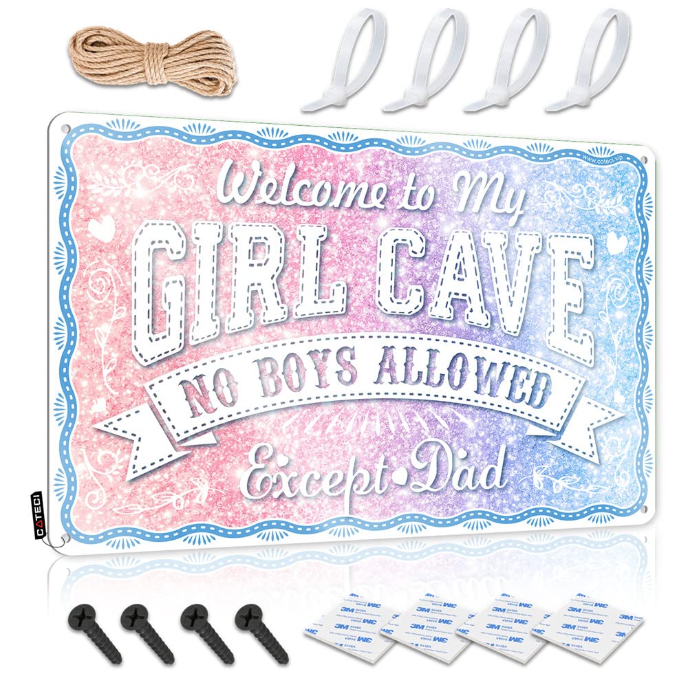 Funny Wall Art Scandinavian Clock Stuff No Boys Allowed For Girls - Vintage Wall Decor For Mancave(30X40CM)