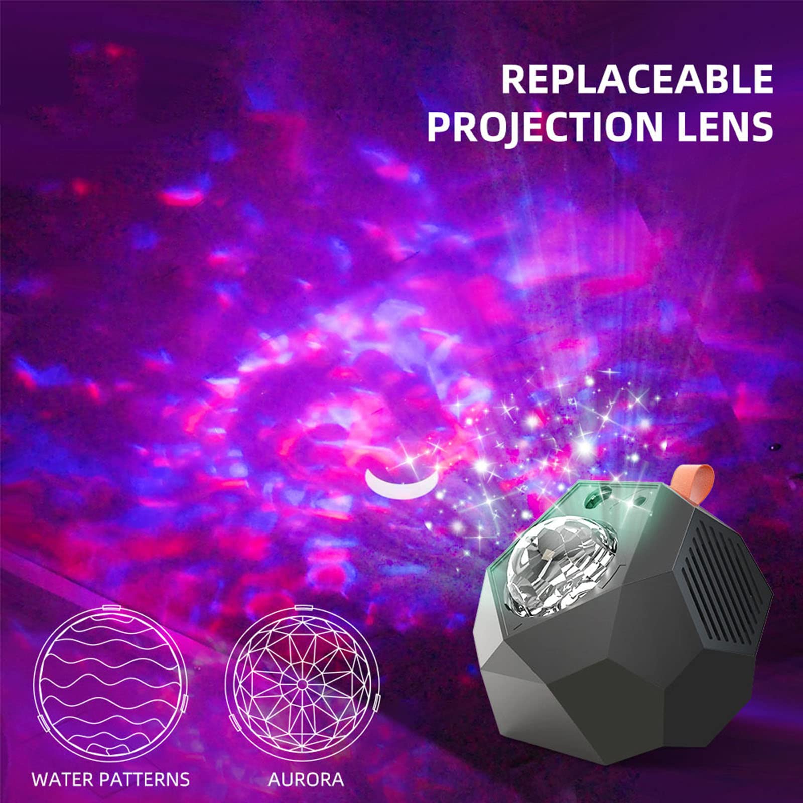 Luz nocturna para niños, proyector de luz de estrella de juguete, luces nocturnas oceánicas, lámpara proyector