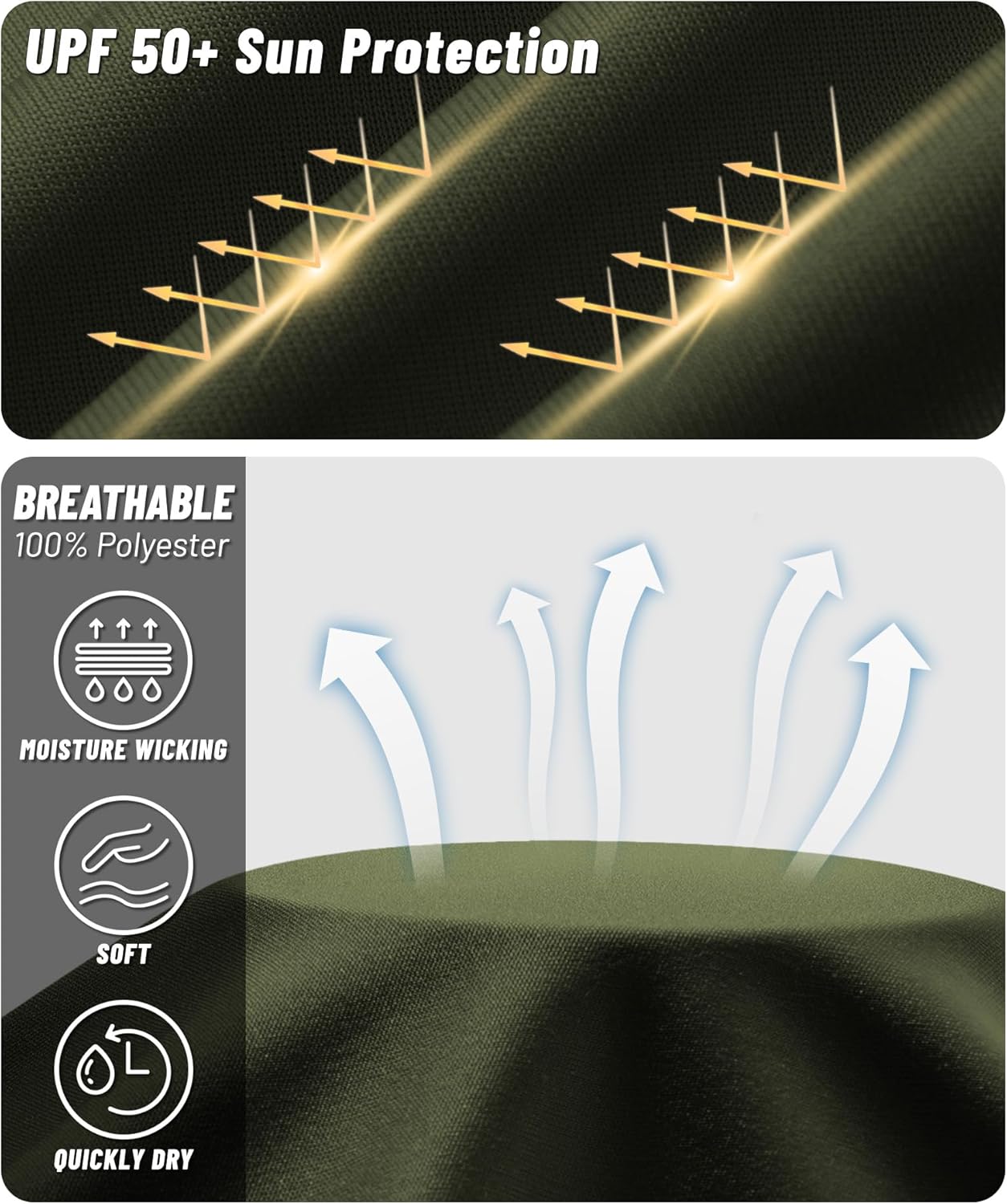 ZITY Men's Swim Shirt Short Sleeve UPF 50+ Sun Protection Fishing Rash Guard T-Shirts Lightweight Workout Running Shirts - Image 3