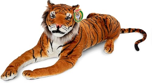 Miniatura 3 de Tigre gigante de peluche de Melissa & Doug, realista (más de 5 pies de largo)
