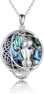 POPLYKE Mermaid Necklace 925 Sterling Silver Classic Necklace Mermaid Pendant هدايا عيد ميلاد مجوهرات للنساء
