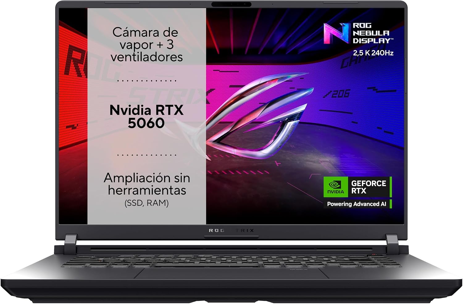 ASUS ROG Strix G16 (2024): i7-14650HX y RTX 4060 para Gaming