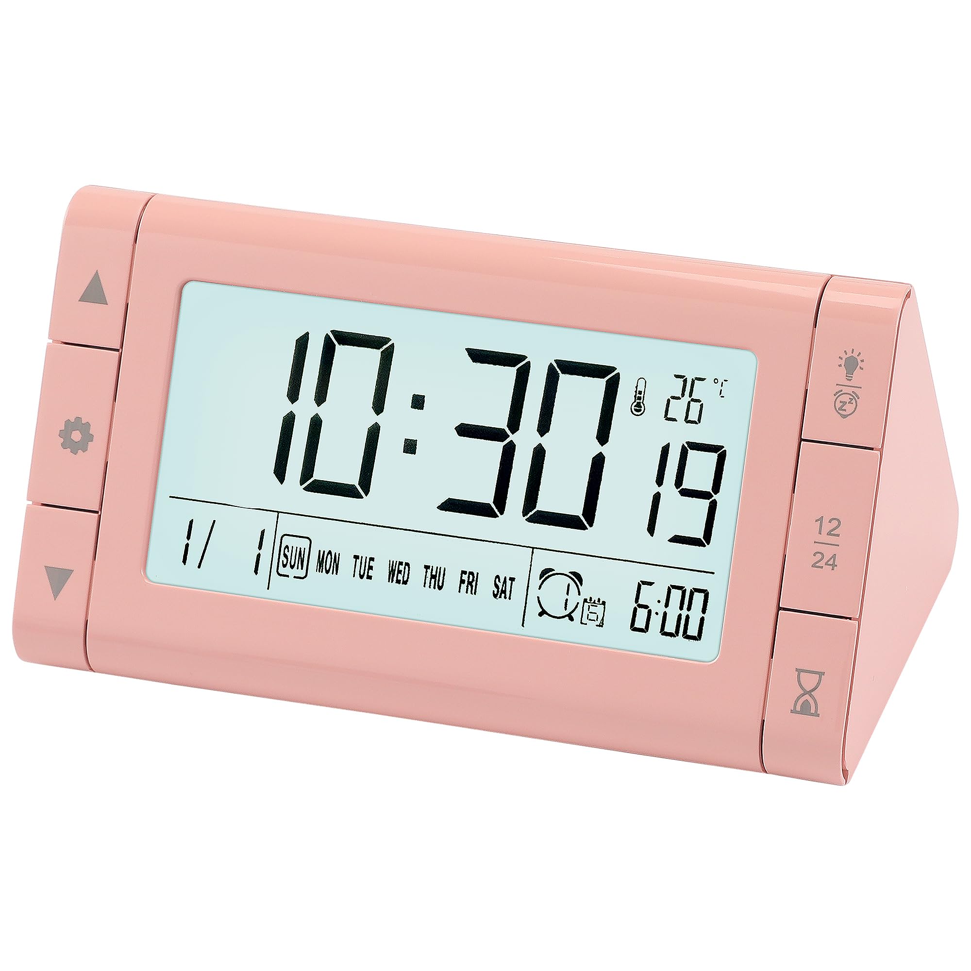 HMETOL Large LED Display Digital Alarm Clock Three Alarms for Bedroom Dorm