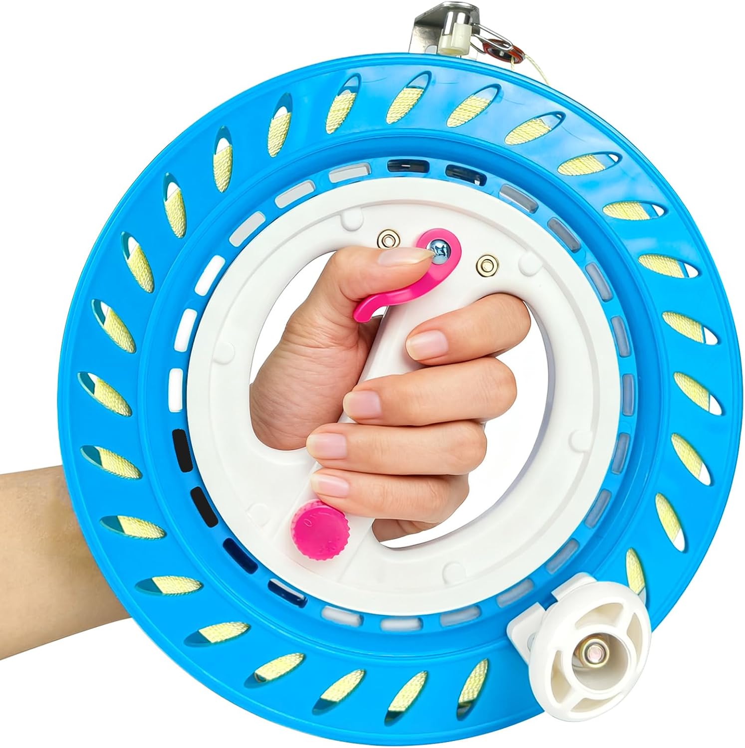 98in Beach Kites for Adults Large with Long Tail& 9in Kite String Reel Winder for Adults with Brake and 1640ft String