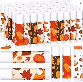 25 Pcs Thanksgiving Pumpkin Pie Scented Lip Balms Bulk Thanksgiving Party Favors Fall Party Gifts Autumn Lip Balms Fall Goodie Bag Basket Stuffers Favors for Women Employee (Vintage)