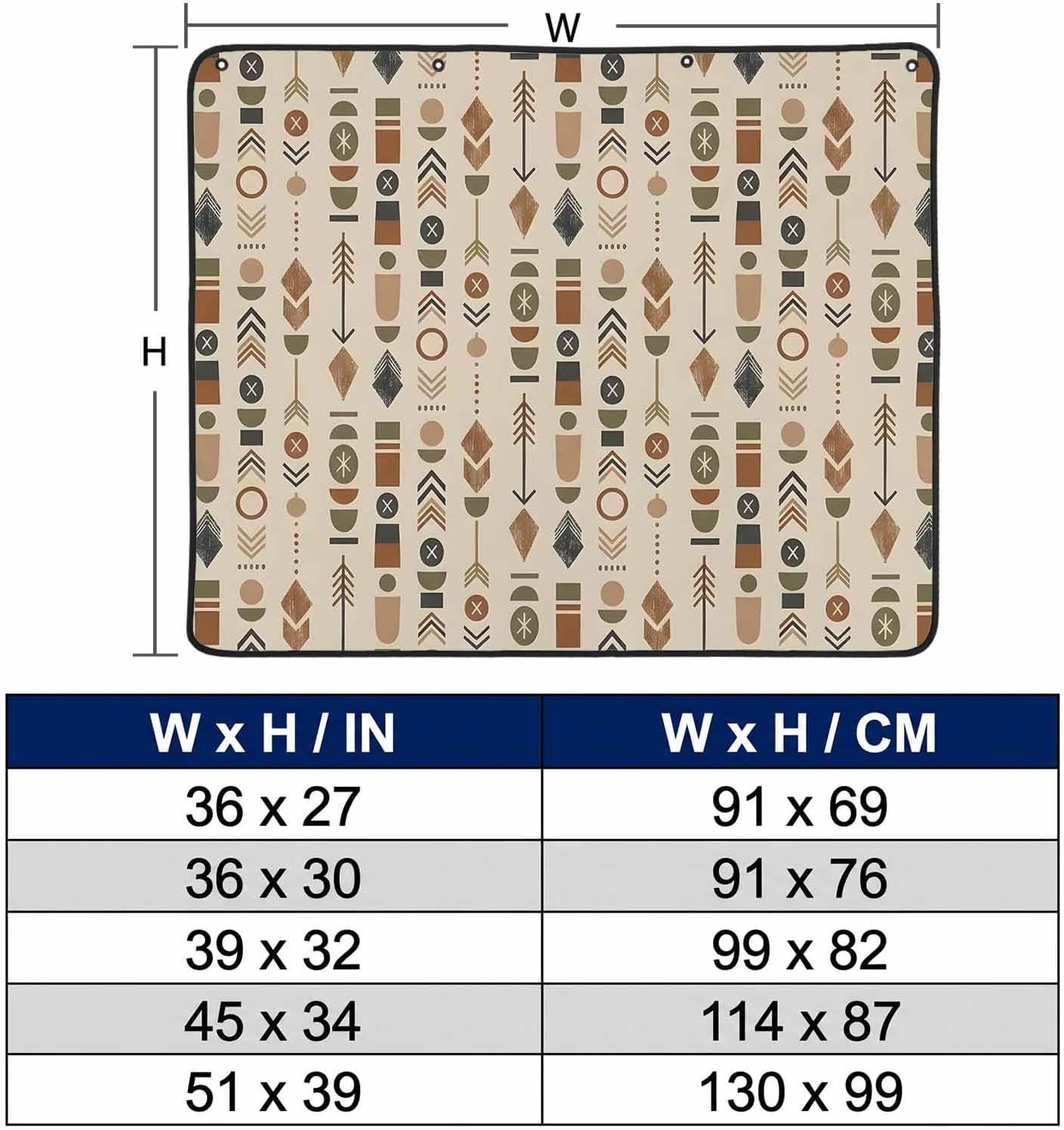 Magnetic Fireplace Cover Bohemian Vertical Totems Fireplace Screen Decorative Brown Tribal Stripes Insulation Fireplace Blocker Save Energy Fireplace Draft Stopper Covers for Living Room 36x30 Inch