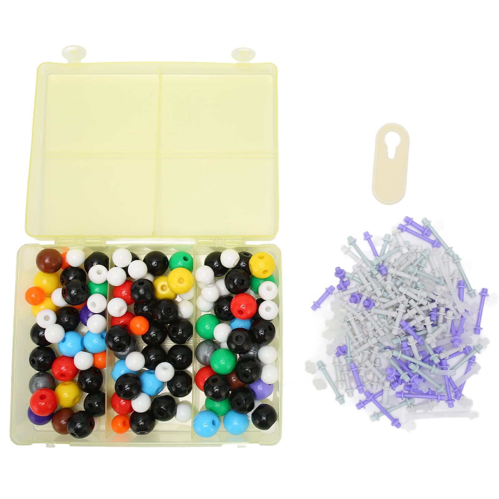 Kit de modèles moléculaires de chimie organique et inorganique pour l'apprentissage, avec atomes à code couleur, matériau PP durable, outils de montage et de démontage