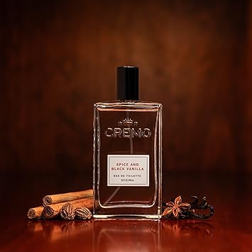 Cremo Cologne For Men - Spice & Black Vanilla Mens Cologne Spray, An Explosion of Vibrant Spices, Dark Woods and Black Vanilla, Multi-Layered Signature Men's Fragrances, 3.4 Fl Oz