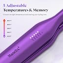 Manelix Pencil Flat Iron for Short Hair, 1/3 Inch Super Slim Mini Flat Iron Hair Straightener and Curler 2 in 1, Dual Voltage PTC and Ceramic Small Flat Iron Hair Straightener gallery image