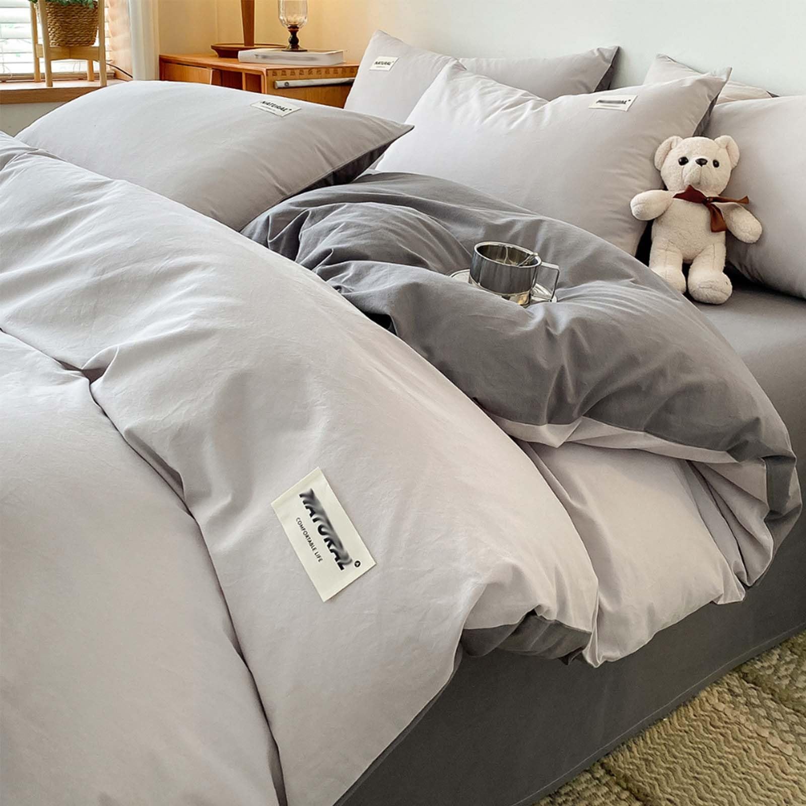 Linge de lit en coton de qualité supérieure avec fermeture éclair 180x220
