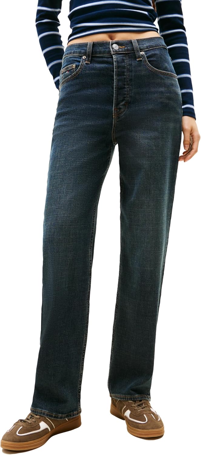 Tommy Jeans Women's Layla High Rise Slim Straight Jeans