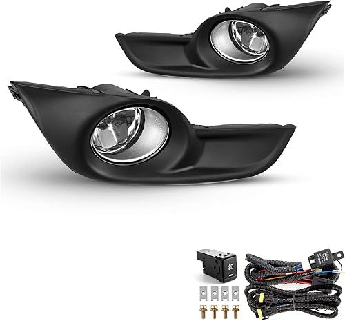 Miniatura 2 de Faros antiniebla Asamblea para 2013 2014 2015 Nissan Altima Sedán reemplazo faros antiniebla Kit lente transparente con interruptor y cableado H11