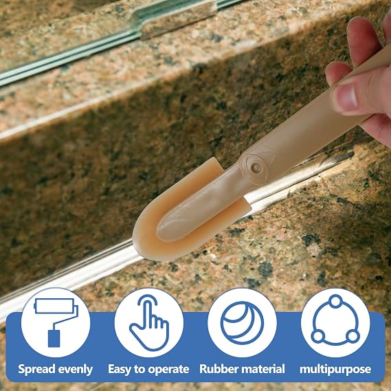 17Pcs Rubber Caulking Tool Kit, Silicone Caulking Caulk Finishing Tool, Caulking Tips Set, Caulk Applicator Tool, Caulking Smoothing Tool, Sealant Finishing Tool for Brick Skirting