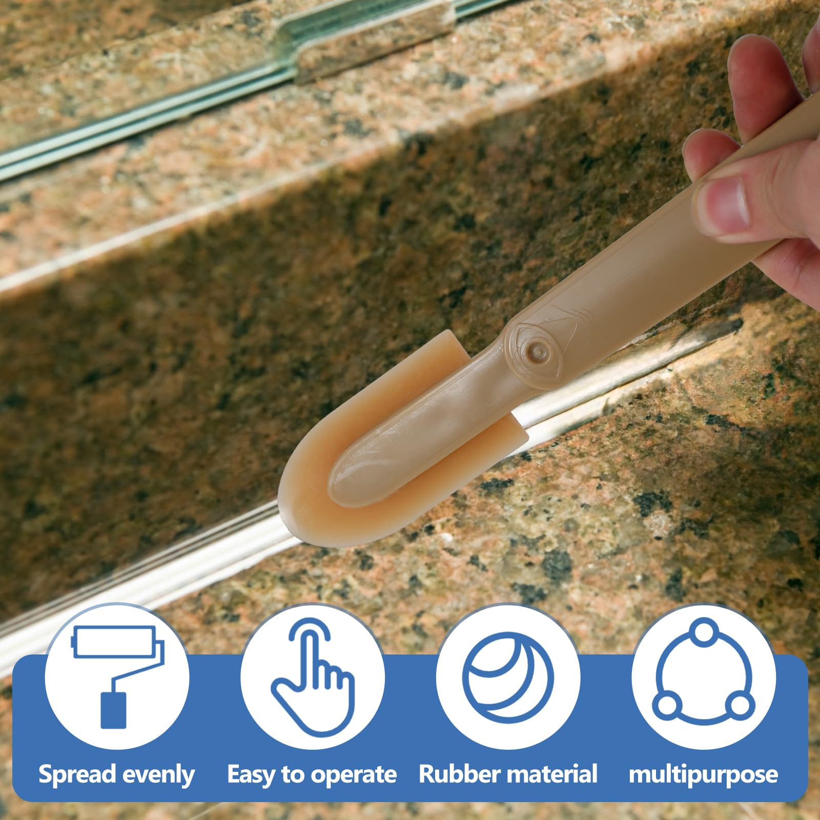 ZJRDYYK Caulk Caulking Silicone Sealant Finishing Tool, 12PCS 4 Size Rubber Caulking Tool Kit, Caulking Applicator Tool