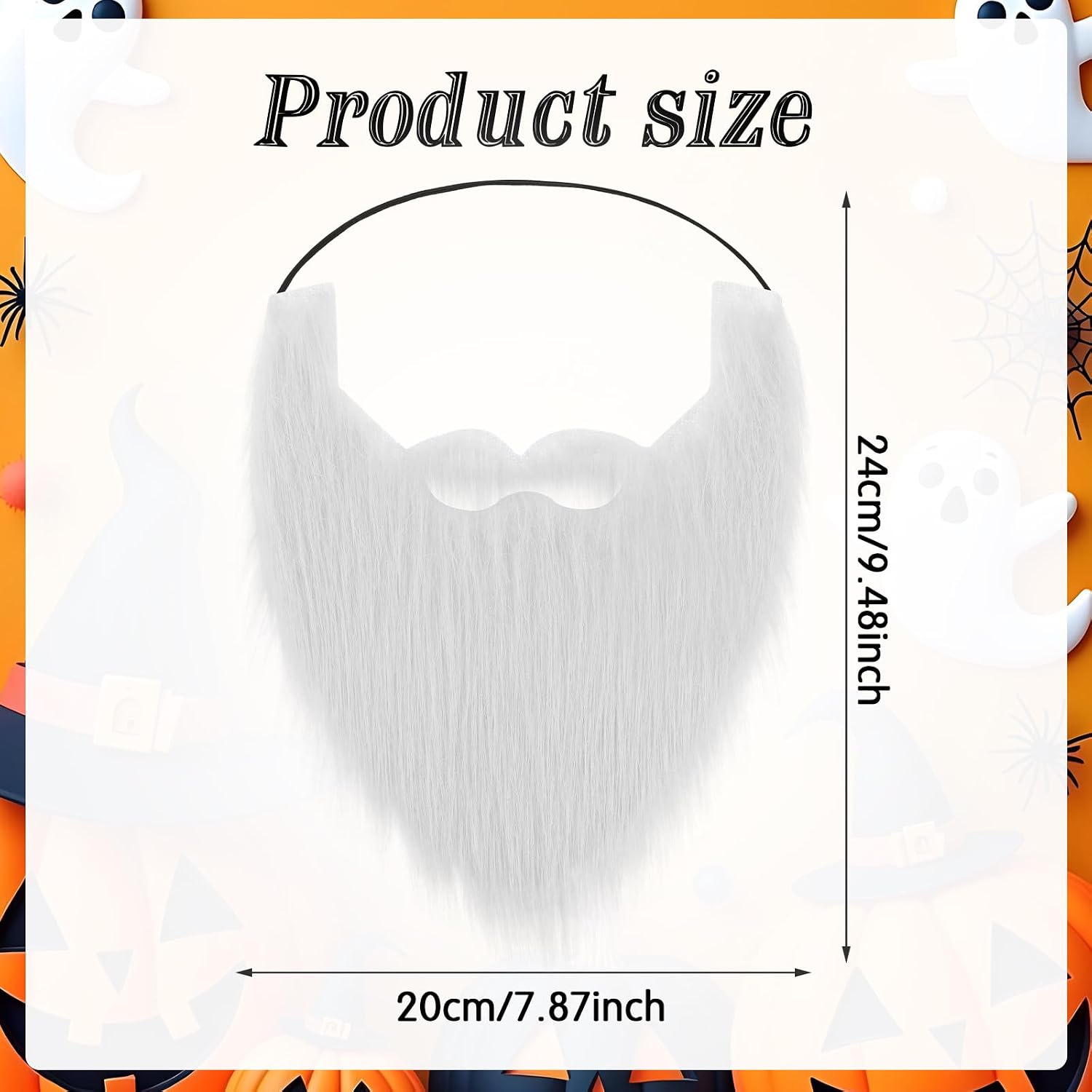 Fake Beard Fake Mustaches Fake Facial Hair Novelty Moustache False Beards for Costume Halloween Christmas Cosplay