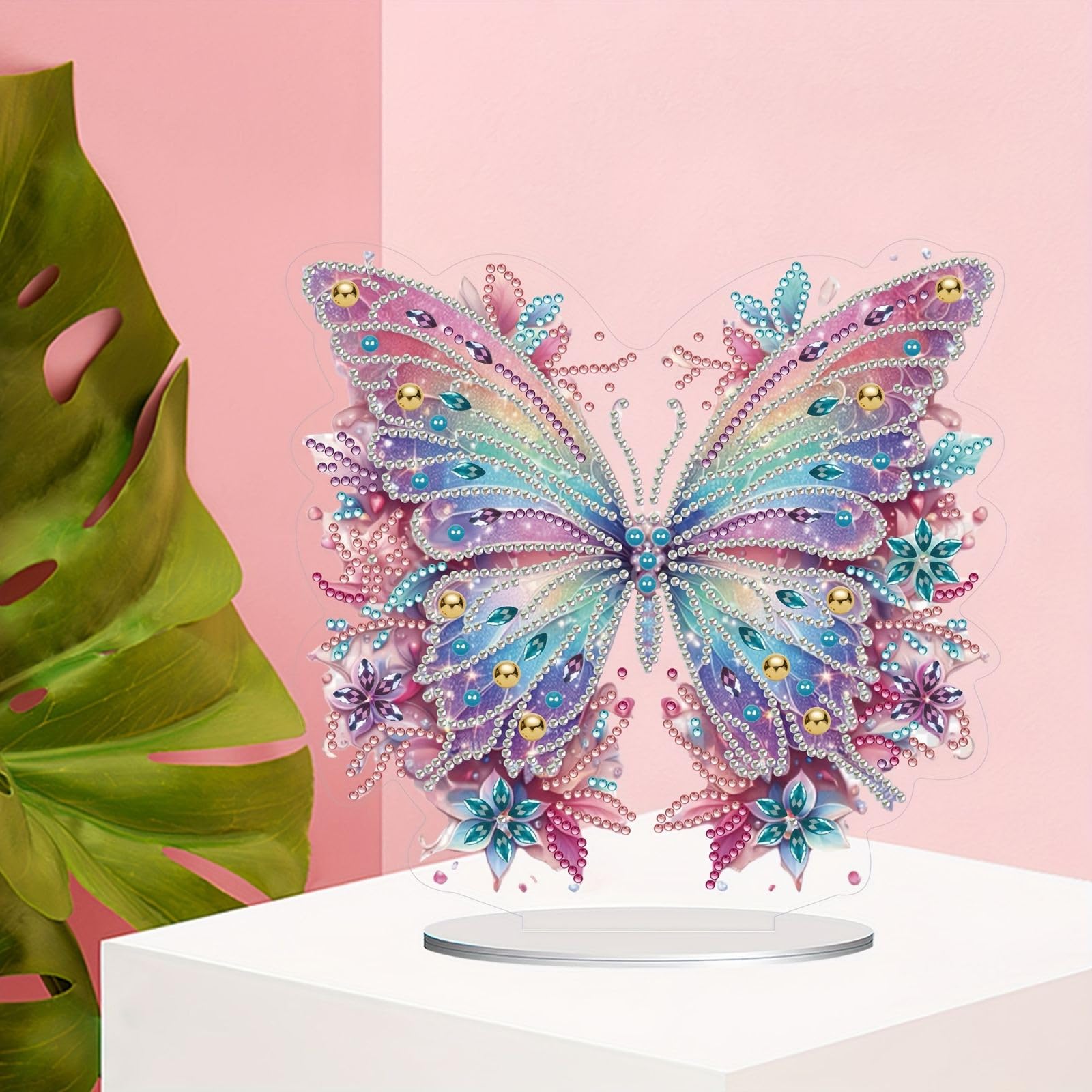 5D DIY Diamond Painting Schmetterling Tischdeko – Stehende Acryldekoration Zum Selbstgestalten