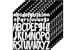 416 PCS Alphabet Stickers, Self Adhesive Letter Decals in White Vinyl
