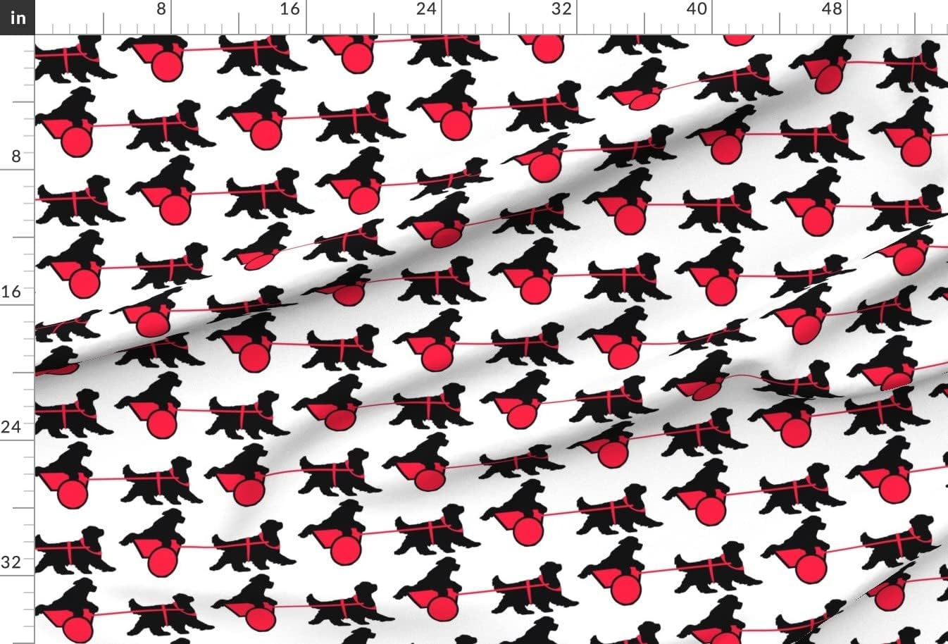 Spoonflower Fabric - Newfoundland Dogs Animals Whimsical Printed on Minky Fabric by The Yard - Sewing Baby Blankets Quilt Backing Plush