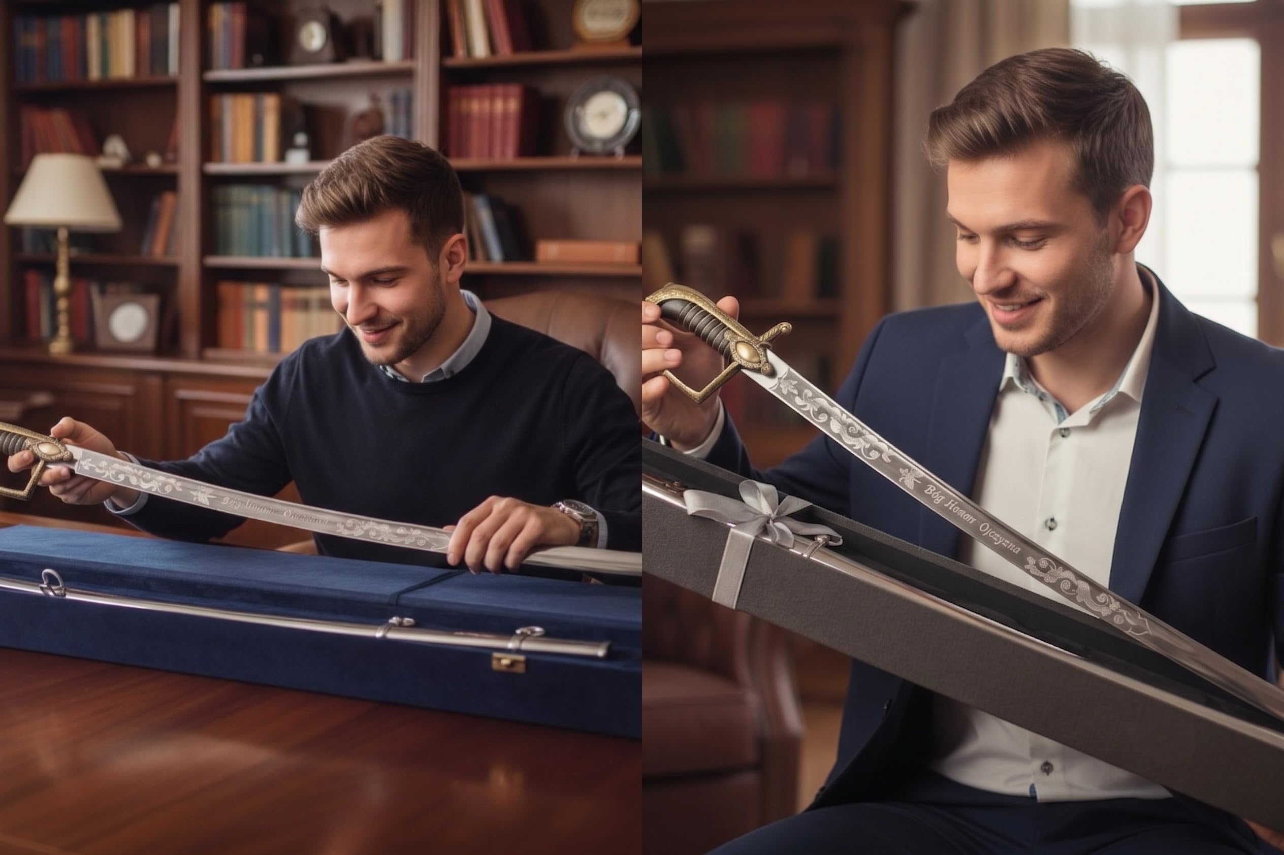Polnischer Offizierssäbel Echt Metall, Husarensäbel, mit oder ohne Scheide – glatt oder graviert – Geschenk für einen Polen – Geschäftsgeschenk Szabla Polska