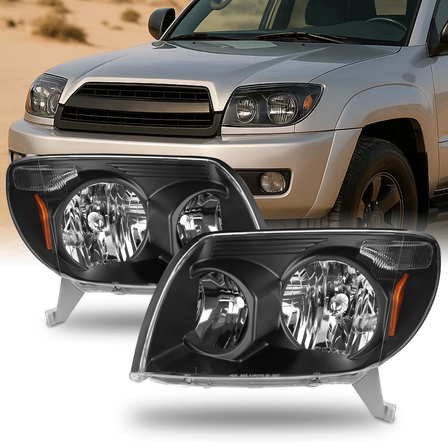 AKKON Black Housing Headlights