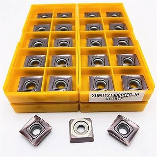XYXXBB 10pcs CNC Carbide Insert Cutter SOMT12T308 JH VP15TF Metal Carbide Tool Cutting Tool for Steel/Stainless Steel (Insert Width(mm) : SOMT12T308 JH VP15TF, Shank Diameter : 10PCS)