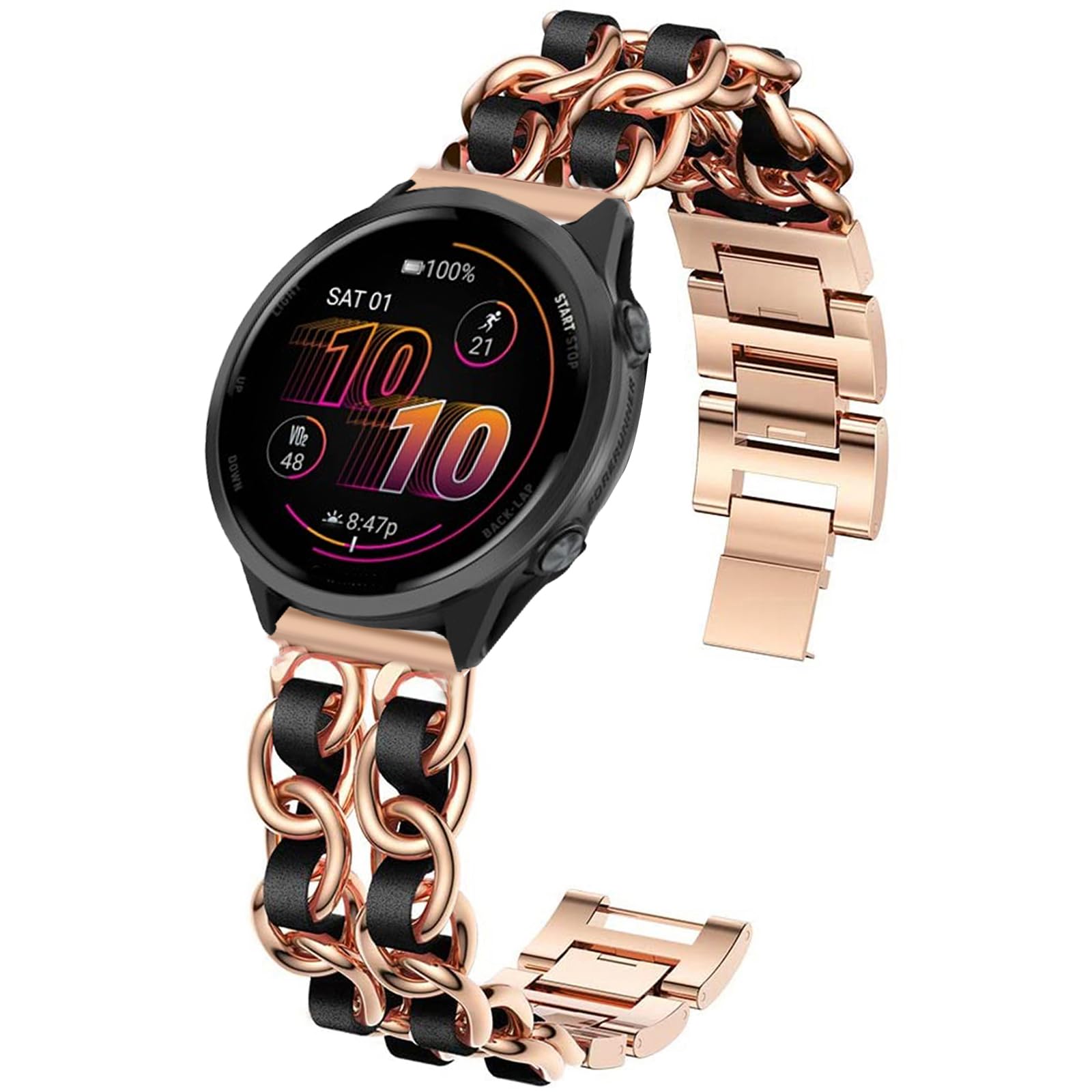 Bracelet Garmin Forerunner 570 cuir fin pour remplacer le silicone - 8