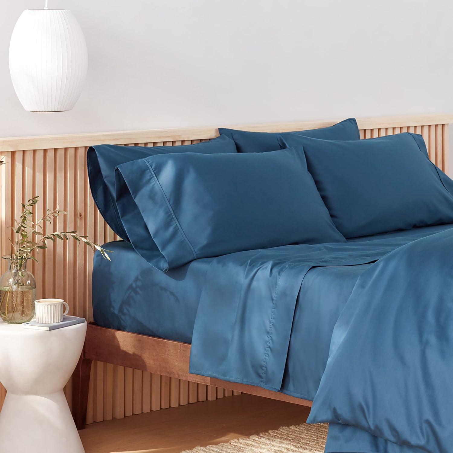  Aware 100% Organic Cotton 300 Thread Count Sheet Set - Navy, Queen : Baby