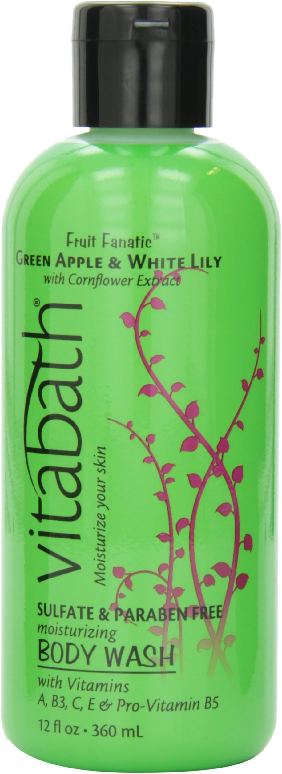 Vitabath Bath and Shower Gel, Green Apple and Lily, 12