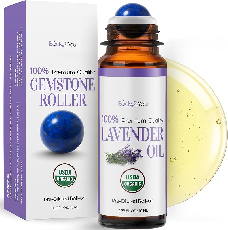 BodyJ4You Roll-On de Óleo Essencial de Lavanda com Esfera de Lápis-Lazúli, 10 mL