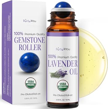 BodyJ4You Lavender Essential Oil Roll-On - Floral Aromatherapy Skin Care