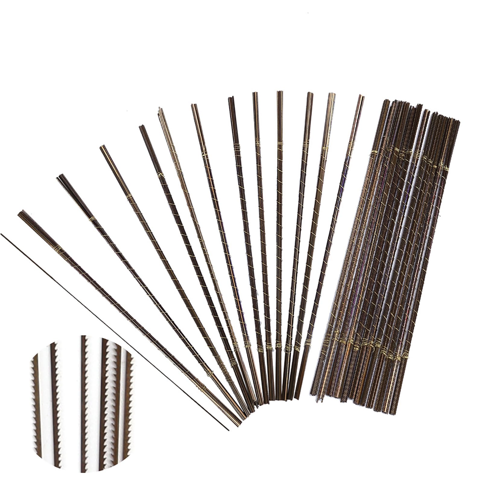 hojas de sierra de desplazamiento 144 unidades sierra para joyeria Hoja de corte de sierra de acero con alto contenido de carbono para la fabricación de joyas Hojas de sierra de marquetería (0#)