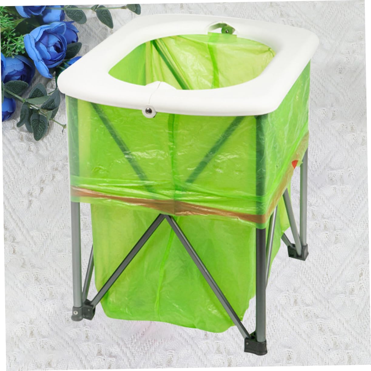 KICHOUSE Outdoor Emergency Folding Toilet Portable Multifunctional Toilet for Camping Hiking Travel Lightweight and Sturdy Design for Road Trips and Outdoor Activities