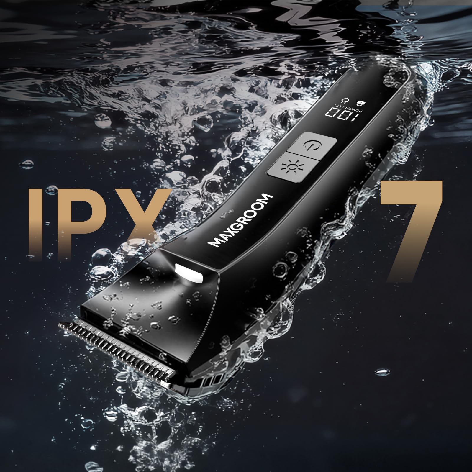 MAXGROOM 3 IN 1 Intimrasierer Mann Elektrisch IPX7 Body Trimmer Herren Nasenhaartrimmer