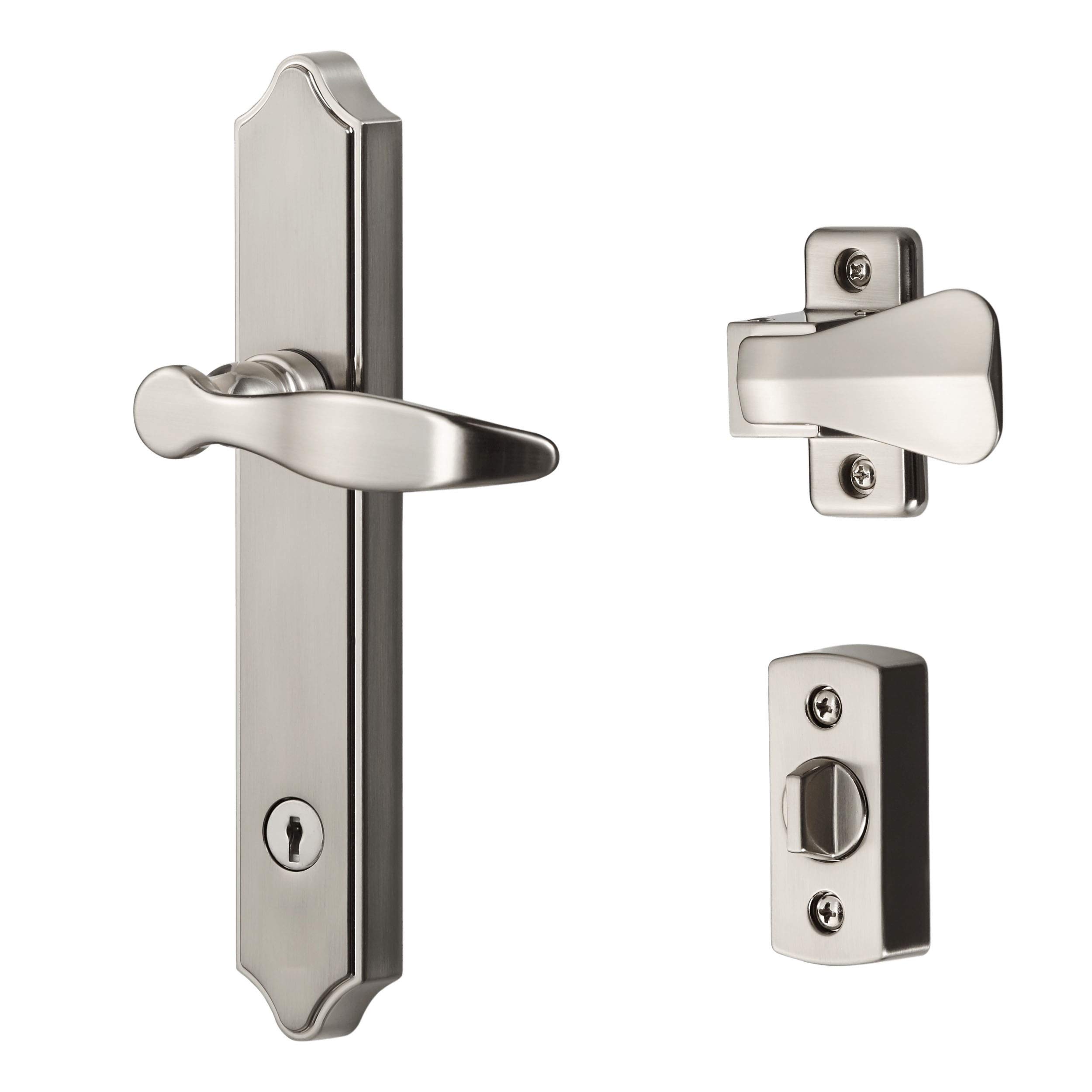 Ideal Security 1216 Surface Mount Storm Door Handle with Lock and