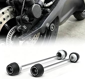 Axle Sliders Front and Rear No Cut Frame Sliders Wheel Axle Frame Sliders Compatible with 450SS 2023-2025,450NK 2024-2025,CFMOTO 450SS Accessories,CFMOTO 450NK Accessories,6KWV-802400-1000