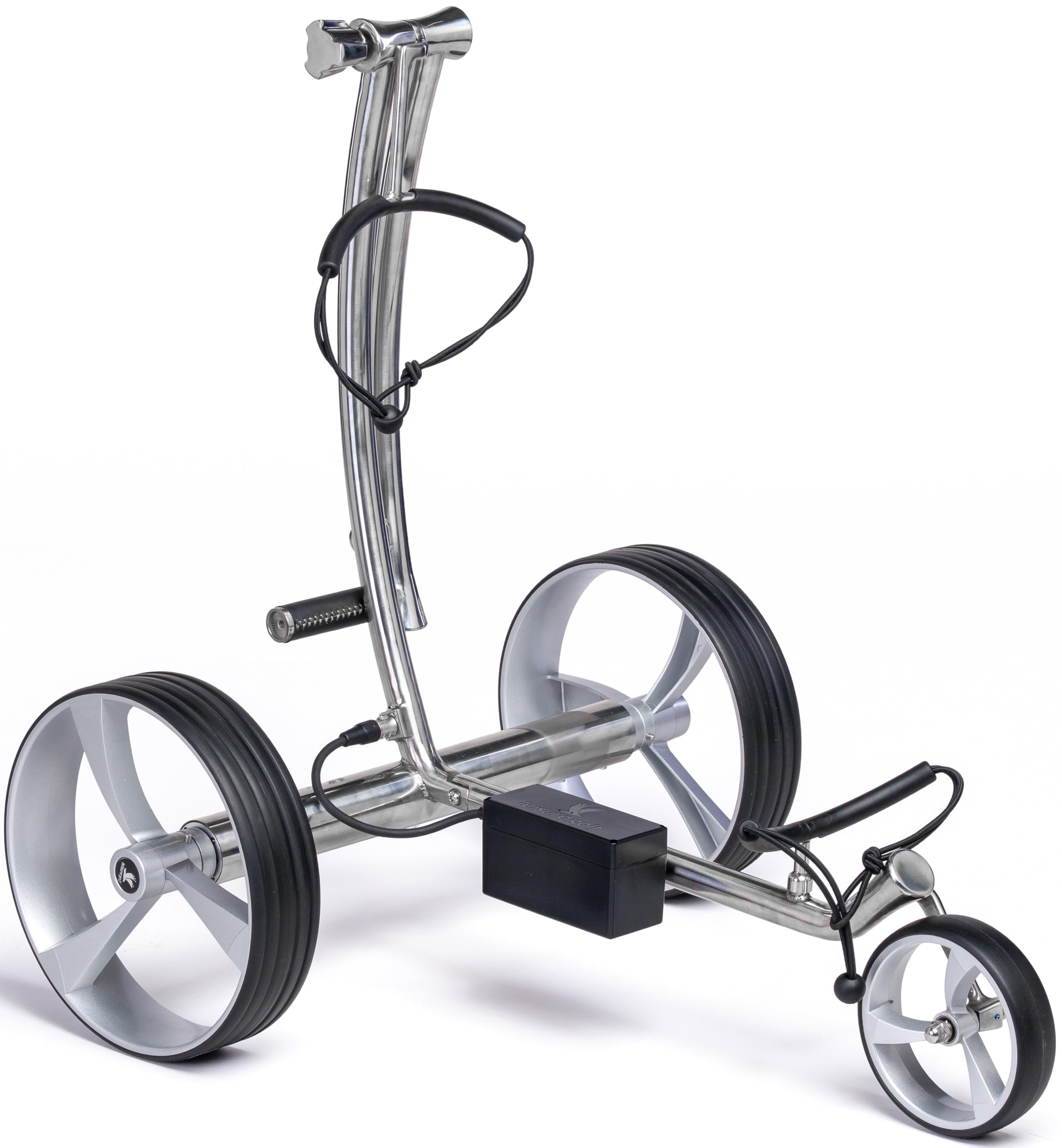 Leisure Golf Elektro Golftrolley Taurus Fold Poliert mit Zubehörpaket