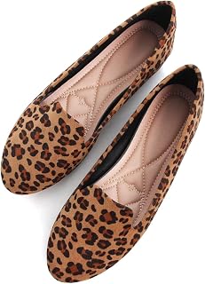 Women Round Toe Flats Comfortable Fashion Ballet Flat Shoes for Women Dressy Slip-ons Loafers