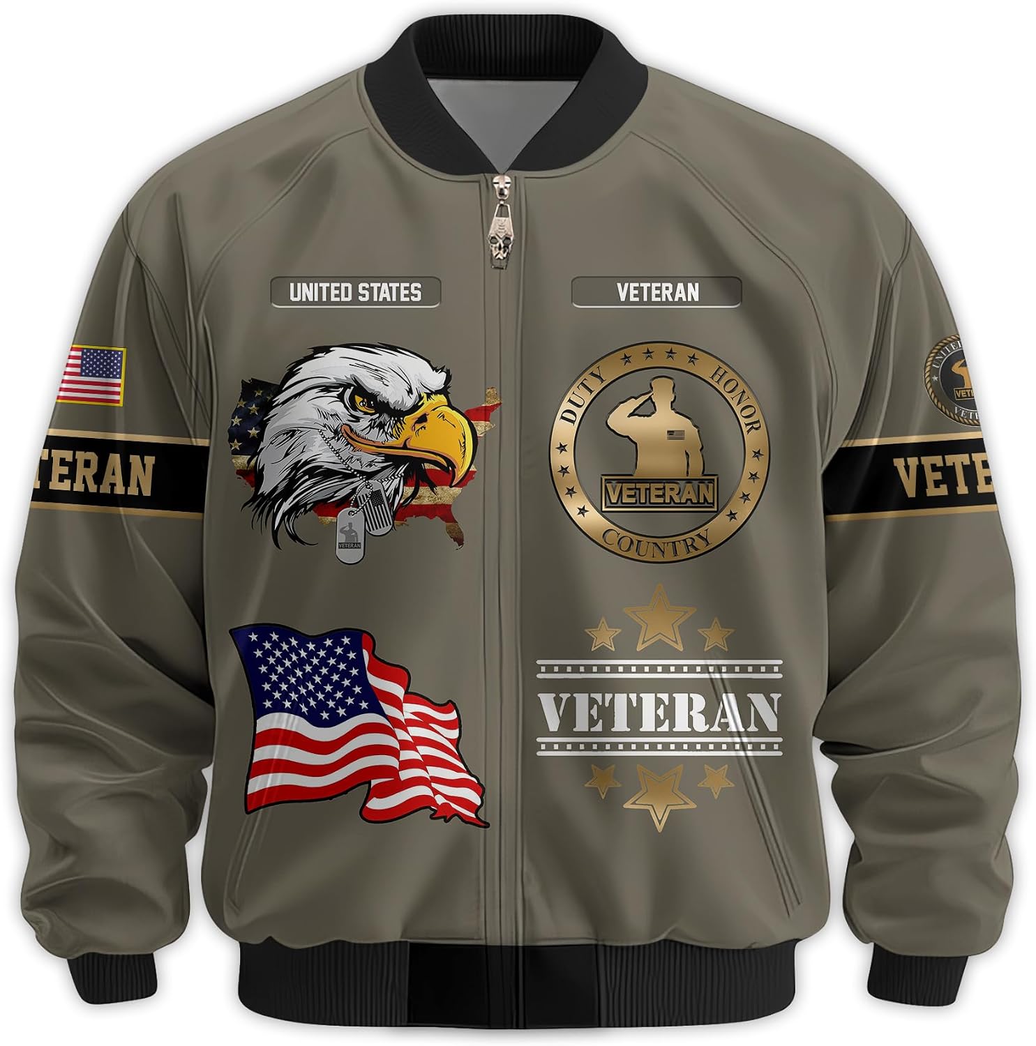 Non Sibi Sed Patriae Veteran Jacket, Veterans Jackets for Men, Military Men Jacket, Veteran Gifts for Men, Military Gifts