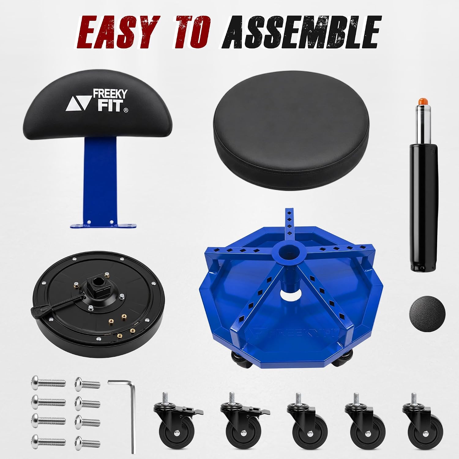 Rolling Shop Stool with Wheels Backrest Mechanic Chair for Garage