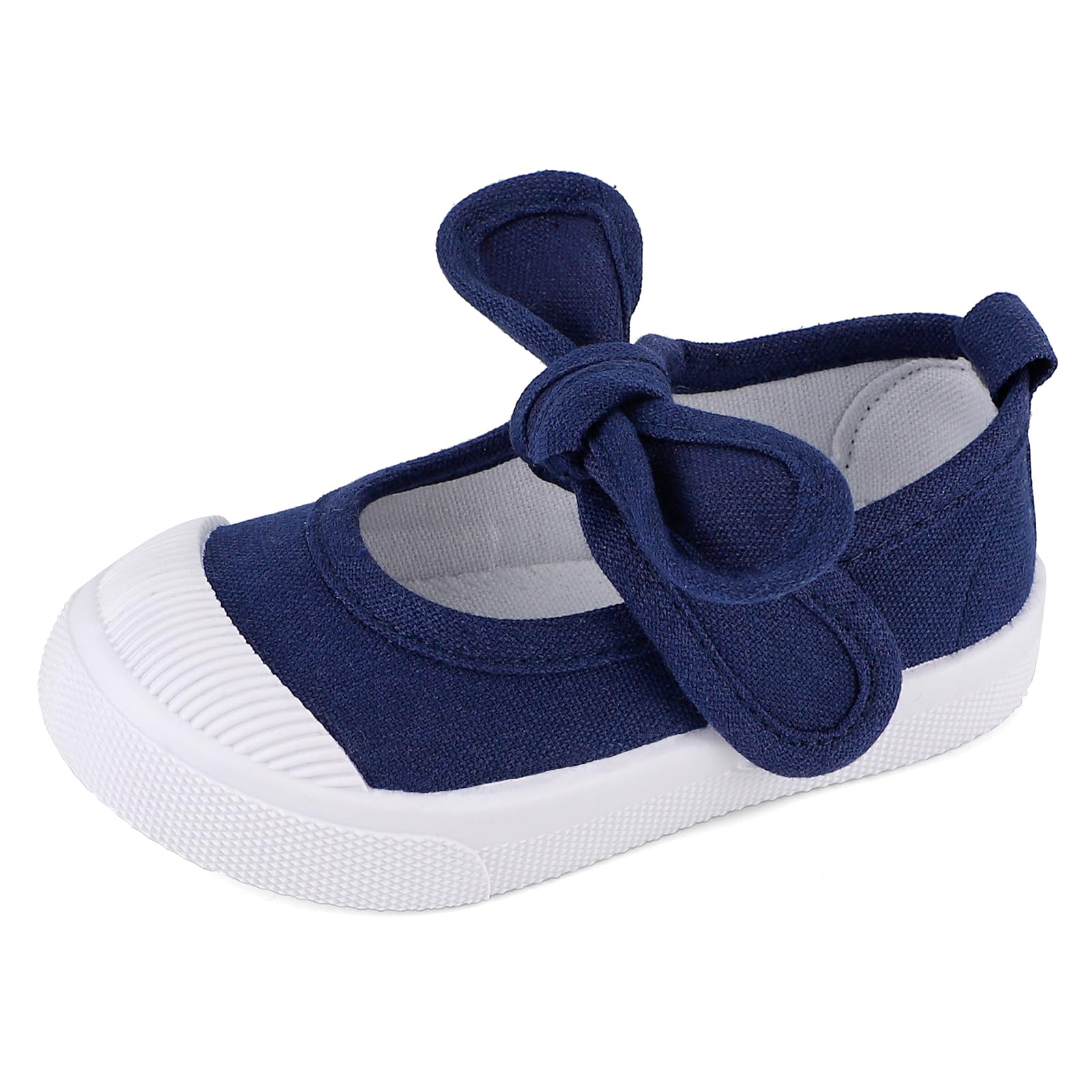 LACOFIA Zapatillas de Lona Bowknot de niña Zapatos de Escuela de Mary Jane