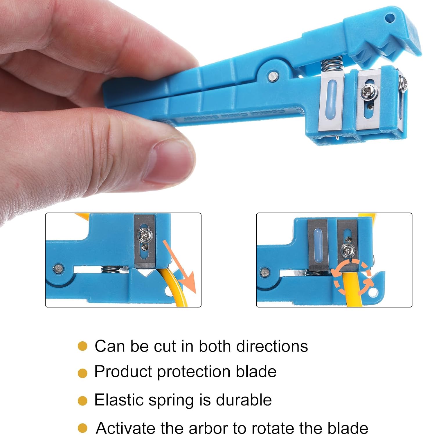 MECCANIXITY Cable Stripping Cutter Tool 45-163 Upgrade Fiber Optic Cable Stripper Cutter Crimper 1 Pcs