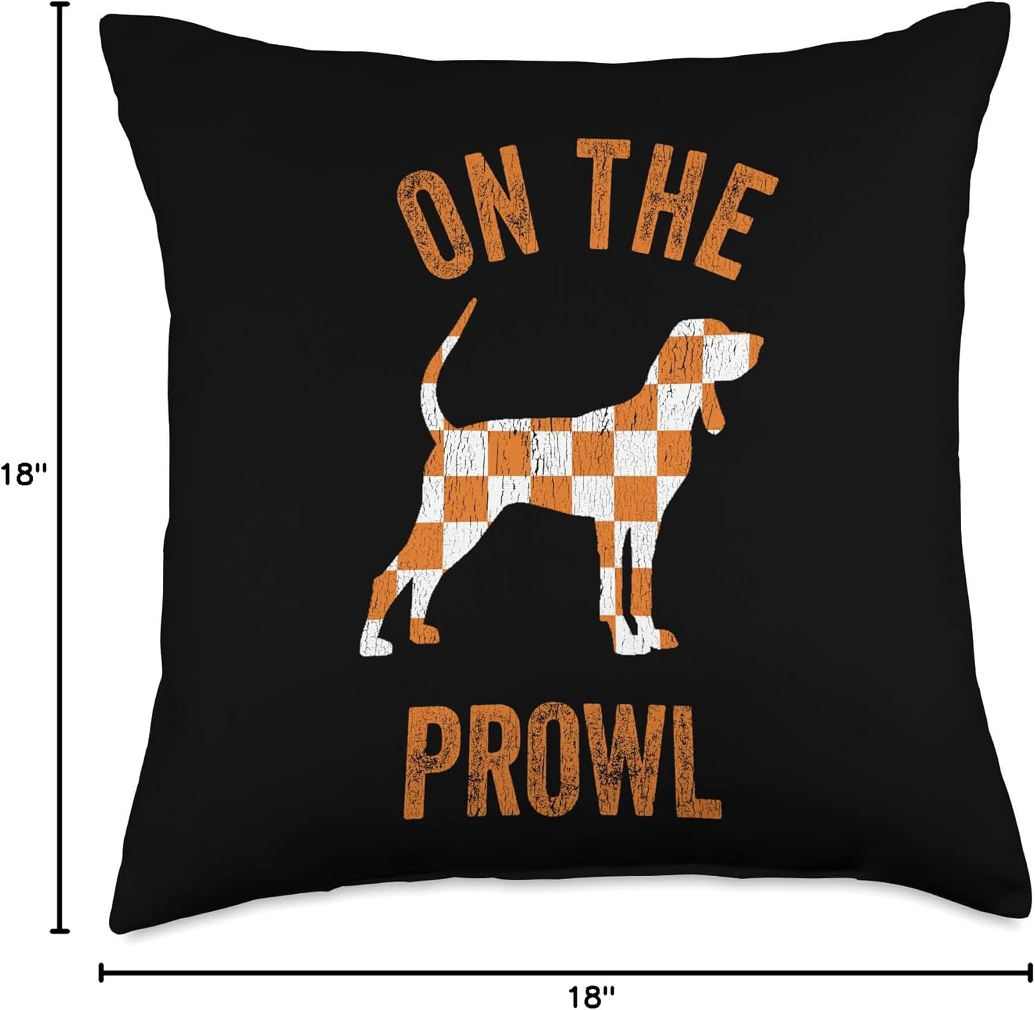 Hound On The Prowl Tennessee Dog TN Home State Volunteers Throw Pillow