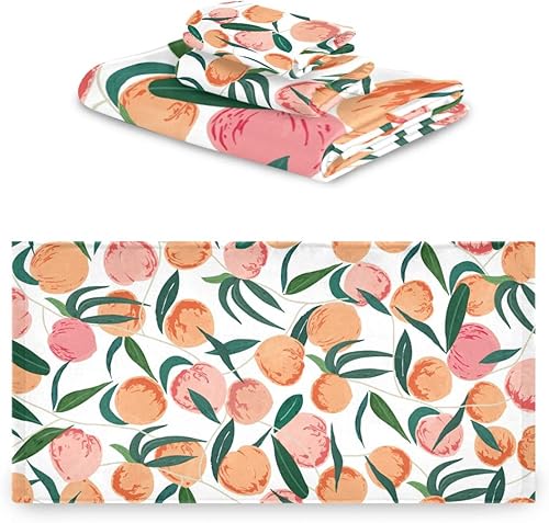 Vista 38 de Juego de 3 toallas de baño en blanco y negro, diseño de lunares, 1 toalla de baño, 1 toalla de mano, 1 toalla, toallas de ducha suaves para baño