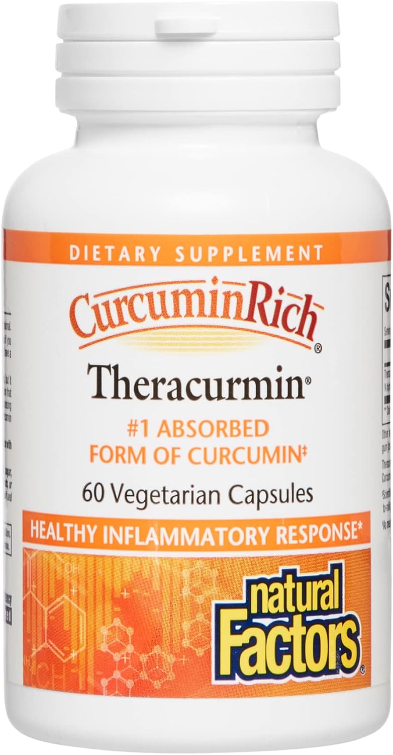 Natural Factors, CurcuminRich Theracurmin, 30 mg, Formulated for Superior Absorption, 60 Count (Pack of 1)