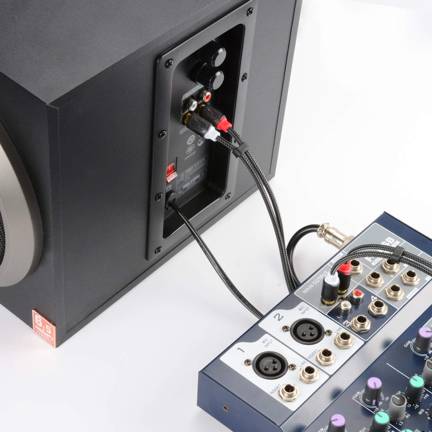 Frее Shірріng оƒƒеr J&D 2 RCA Cables, RCA Cable Gold Plated Audiowave Series 2 RCA Male to 2 RCA Male Stereo Audio Cable with PVC Shelled Housing and Nylon Braid, 3 Feet