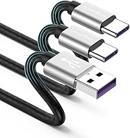 Vista 22 de CyvenSmart - Cargador compatible con Samsung Galaxy S10, S9, S8 Plus (3 A, carga rápida), 3 unidades de cable TPE USB C de 6 pies / 1.82 m., USB A