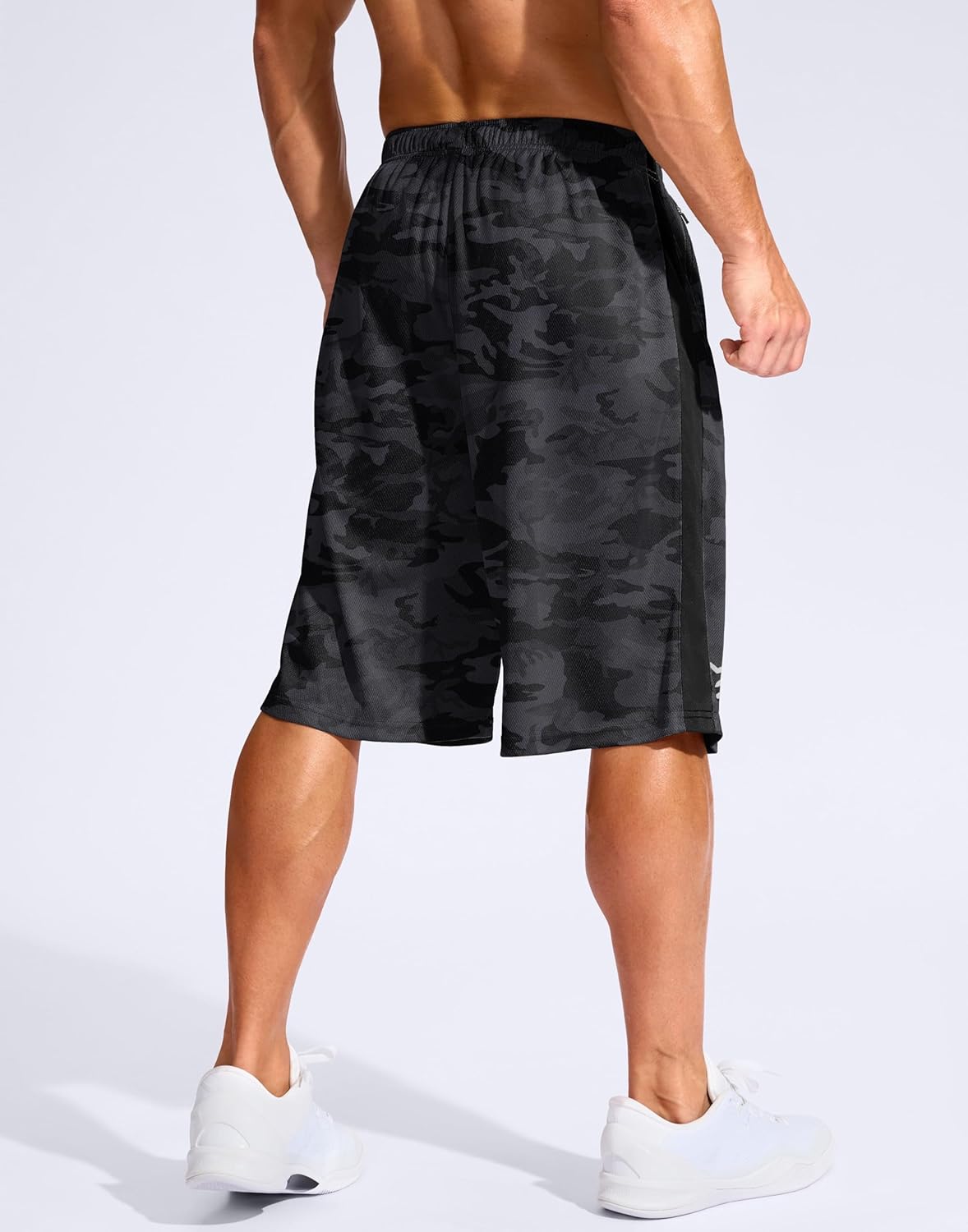 G Gradual Men's 11" Long Basketball Shorts with Zipper Pockets Drawstring Mesh Lightweight Gym Athletic Shorts for Men - Image 2