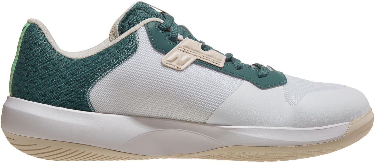 New Balance Men's 696 V6 Hard Court Tennis Shoe, White/Green, 11.5 Wide - Image 3