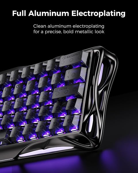 GravaStar Mercury V60 Pro 60% Hall Effect Gaming Keyboard, Magnetic Switch Keyboard, RT 0.005mm, 8K Polling Rate, Rapid Trigger, CNC Aluminum Mechanical Keyboard with RGB, Web-Driver (Gunmetal Smoke) - 3