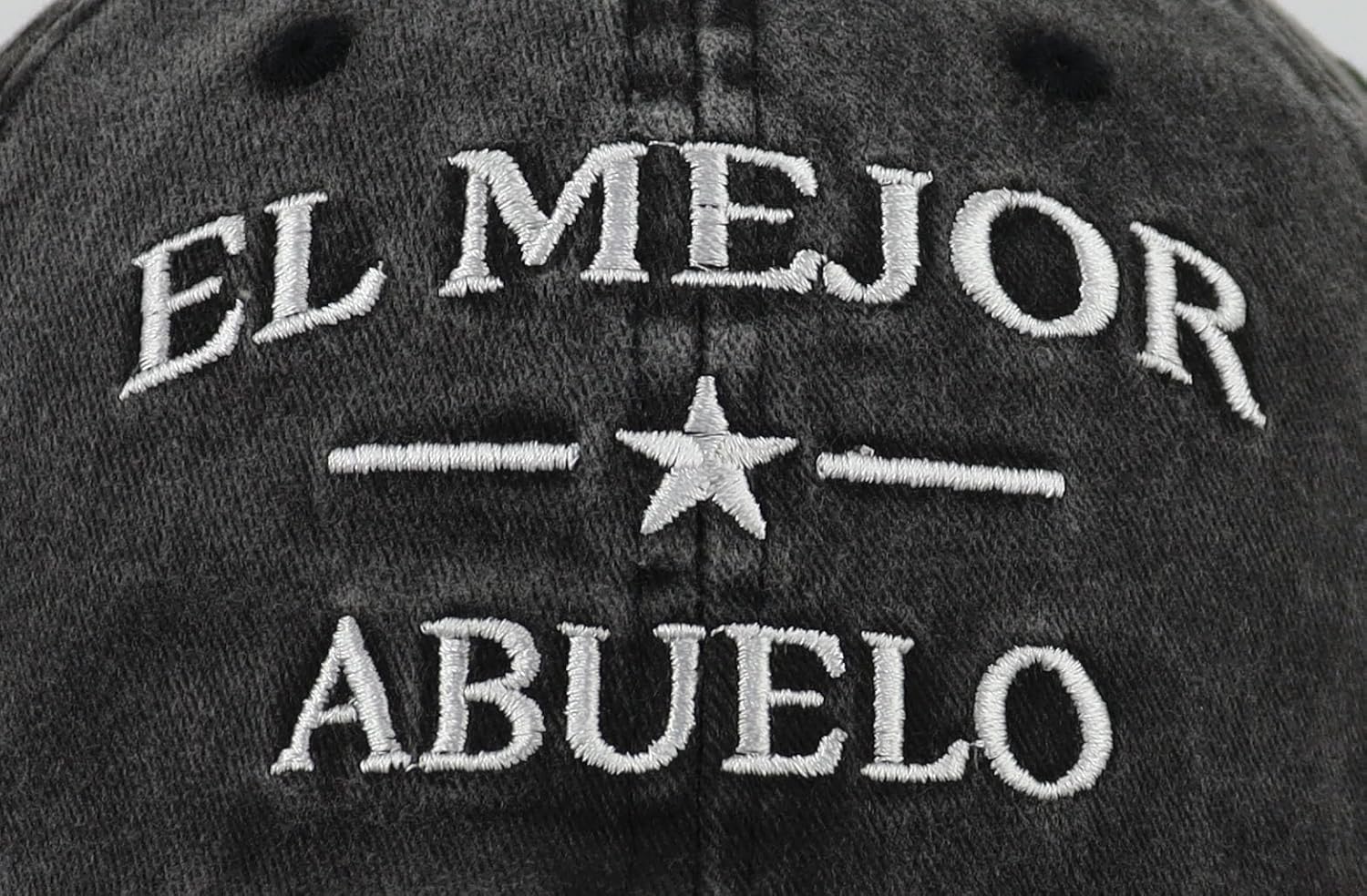 El Mejor Abuelo Hat,Adjustable Embroidered Cotton Fathers Day Dad Baseball Cap - Image 3